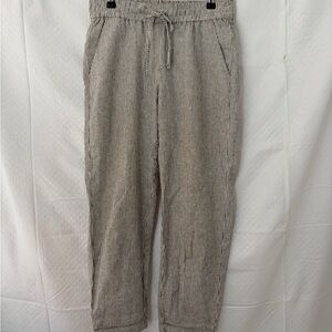 J. Crew Black and White Striped Cropped Pants